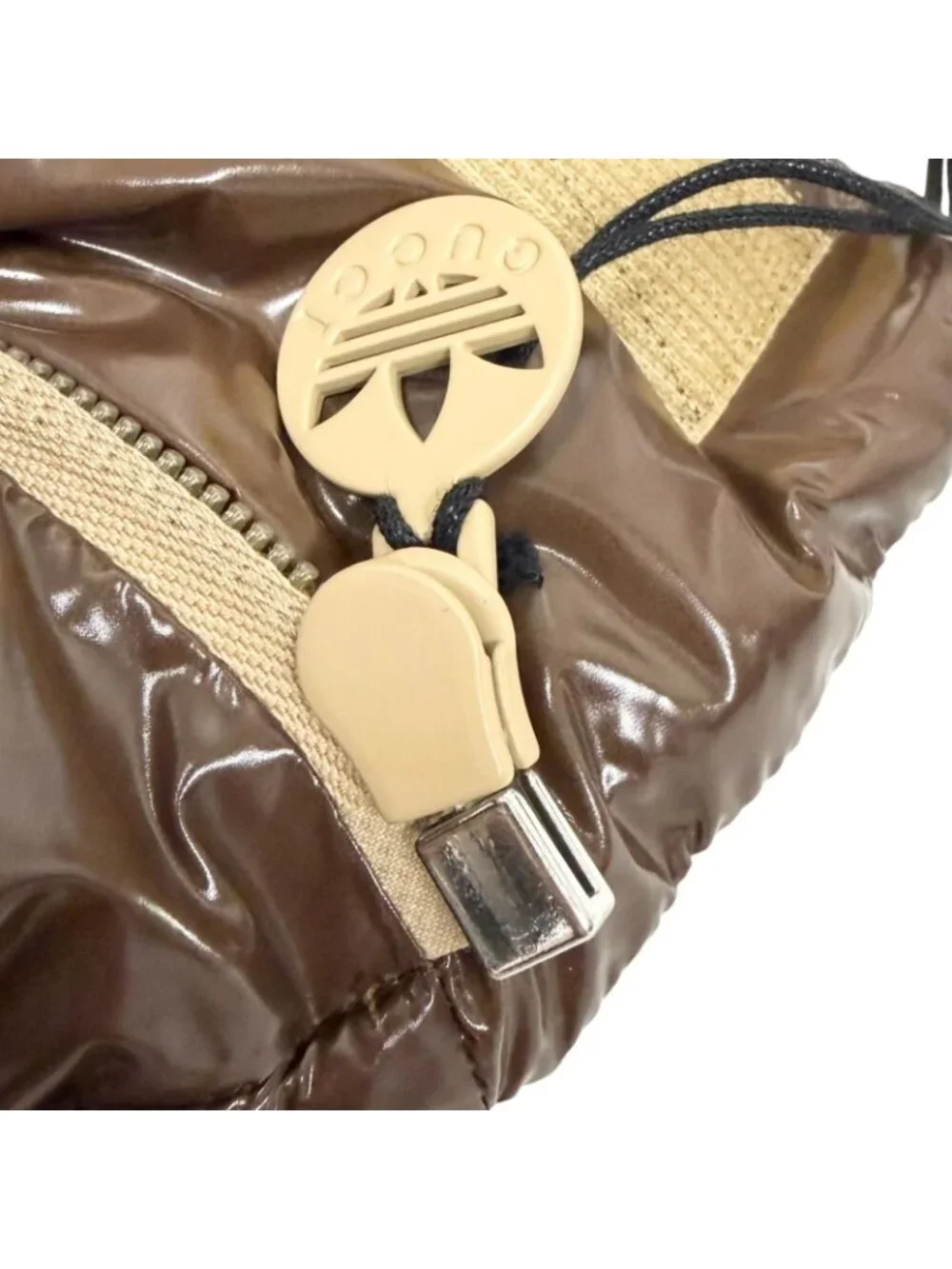 Gucci Adidas Web Line Three Stripes Hooded Down Vest Brown 54